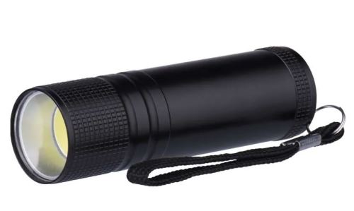 COB LED ruční kovová svítilna P3894, 100 lm, 3x AAA