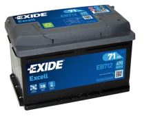 Autobaterie EXIDE Excell 12V, 71Ah, 670A, EB712