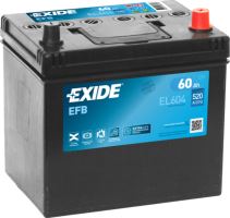 Autobaterie EXIDE Start-Stop EFB, 12V, 60Ah, 520A, EL604