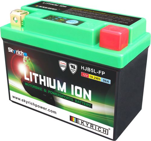 Motobaterie Skyrich HJB5L-FP Lithium (12V, 1,6Ah, 96A, 19,2Wh)