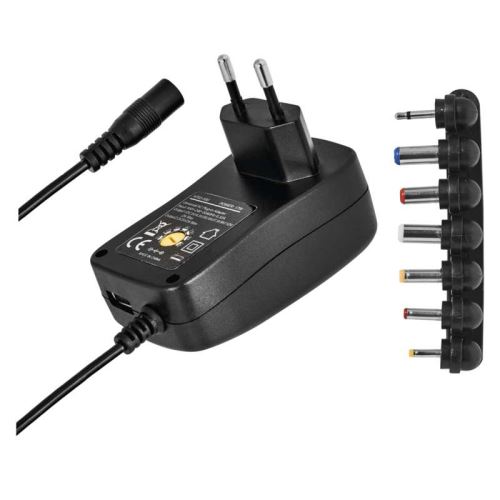 Pulzní USB napájecí zdroj N3112, 1500mA, 3V - 12V s hřebínkem (Blister 1ks) (1)