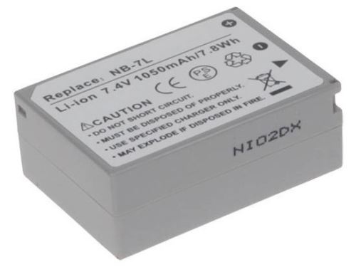 Baterie Canon NB-7L, 7,2V (7,4V), 1100mAh, Li-ion