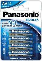 Baterie Panasonic Evolta Alkaline, LR6, AA, (Blistr 4ks)