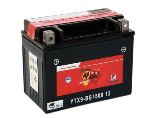Motobaterie Banner Bike Bull YTX9-BS, 12V, 8Ah, Levá