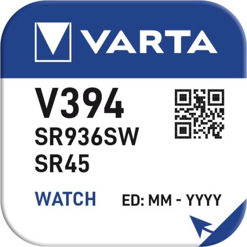 Baterie Varta Watch V 394, SR936SW, hodinková, (Blistr 1ks)