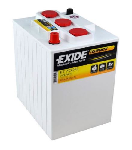 Trakční baterie EXIDE EQUIPMENT, 6V, 190Ah, ET700