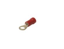 Kabelové očko, očka (oko) 4mm, pro drát 0,5-1,5mm, izolované, červené