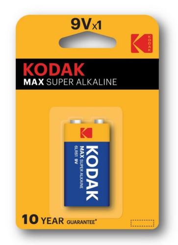 Baterie Kodak Max 9V, 6LR61, Alkaline, (Blistr 1ks)