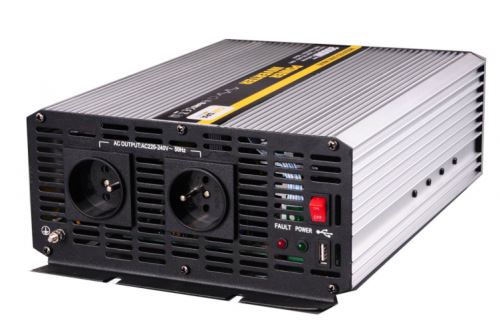 Měnič napětí z 12V DC na 230V AC 3000W trvale (3)