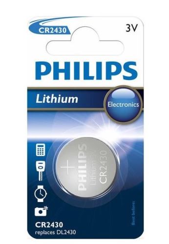 Baterie Philips CR2430, Lithium, 3V, (Blistr 1ks)