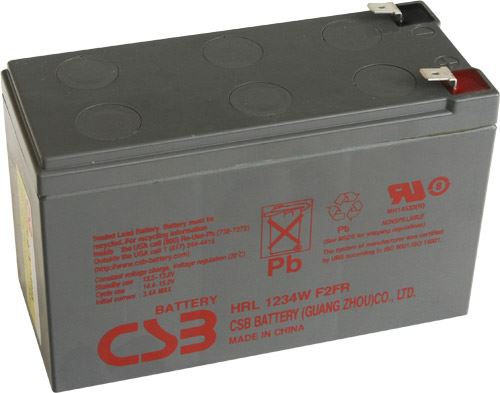Akumulátor (baterie) CSB HRL1234W F2, 12V, 9Ah, Faston 250, široký