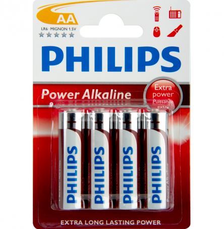 Baterie Philips LR6, AA, Power Alkaline, (Blistr 4ks)