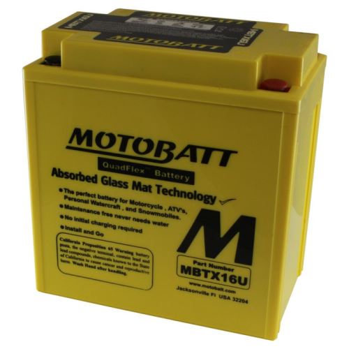 Motobaterie Motobatt MBTX16U,12V, 19Ah, 250A (YTX16-BS, YTX16-BS-1, YTX20CH-BS)