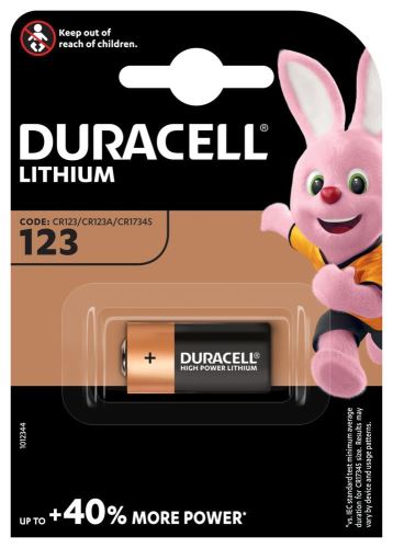 Baterie Duracell CR123, Lithium, fotobaterie, (blistr 1ks)