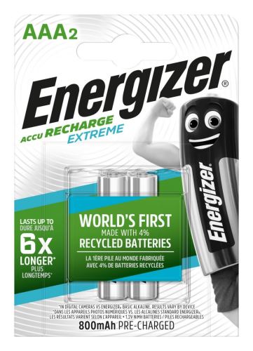 Baterie Energizer Extreme, HR6, AAA, 800mAh, (Blistr 2ks) nabíjecí