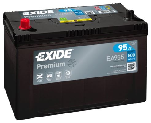 Autobaterie EXIDE Premium 12V, 95Ah, 800A, EA955, Carbon Boost, Levá (4)