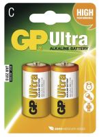 Baterie GP 14AU Ultra Alkaline, R14,C, (Blistr 2ks)