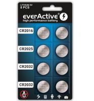 Baterie EverActive Lithium (8x) 4x CR2032 / 2x CR2025 / 2x CR2016, CRMIX8BL