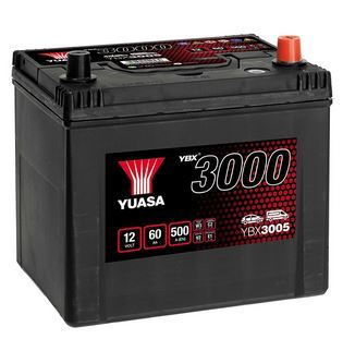 Autobaterie Yuasa YBX3000, 60Ah, 12V, 500A (YBX3005) - Japan Pravá (1)