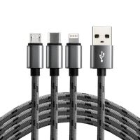 EverActive nabíjecí kabel 3v1 (USB-C + Lightning + micro USB)