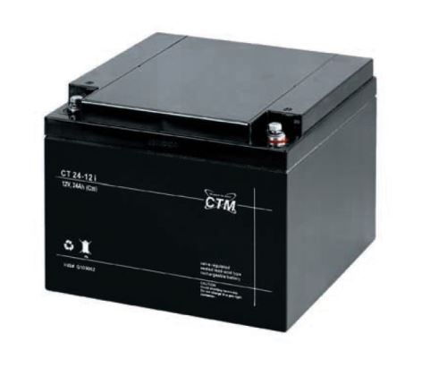 Akumulátor (baterie) CTM/CT 12-24 (24Ah - 12V - závit M5)