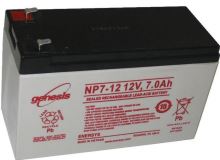 Záložní akumulátor (baterie) Genesis NP 7-12T, 7Ah, 12V, Faston 250, F2, široký