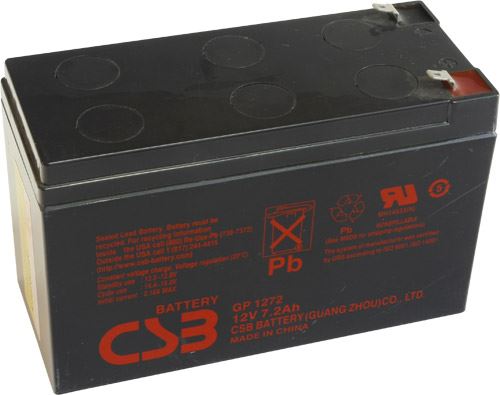 Akumulátor (baterie) CSB GP1272 F1, 12V 7,2Ah,Faston 187, F1, úzký