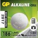 Baterie GP Alkaline 186, AG12, LR43, L1142  1,5V, (Blistr 1ks)
