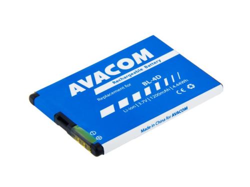 Baterie Avacom , E7, N8, 1200mAh, Li-ion (náhrada BL-4D, BV-4D) (1)