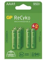 Baterie GP ReCyko 1000mAh ,HR03 (AAA), Ni-Mh, nabíjecí, 1032126100 (Blistr 6ks)