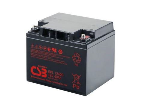 Akumulátor (baterie) CSB GPL12400, 12V, 40Ah, šroubová spojka  M5,M6