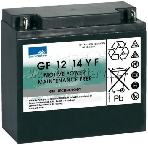 Trakční gelová baterie Sonnenschein GF 12 014 Y F, 12V, 15Ah