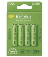 Baterie GP ReCyko 2500mAh, HR6, AA, Ni-Mh, nabíjecí,1032224250 (Blistr 4ks)