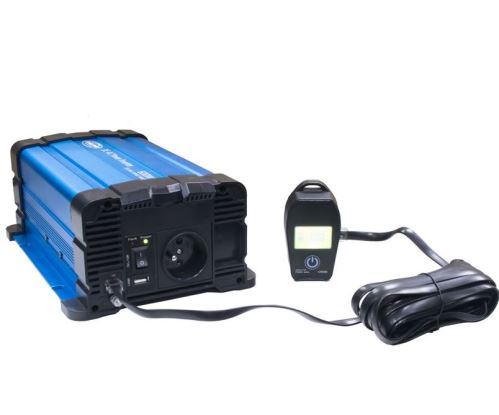 Měnič napětí z 12V na 230V, 600W sinus + dálkové ovládání s displejem (3)