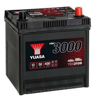 Autobaterie Yuasa YBX3000, 50Ah, 12V, 400A (YBX3108) - Japan Pravá (1)