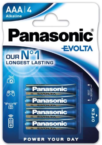 Baterie Panasonic Evolta Alkaline, LR03, AAA, (Blistr 4ks)
