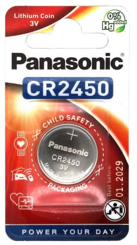 Baterie Panasonic CR2450, Lithium 3V, (Blistr 1ks)