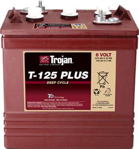 Trakční baterie Trojan T 125 Plus 240Ah, 6V - průmyslová profi