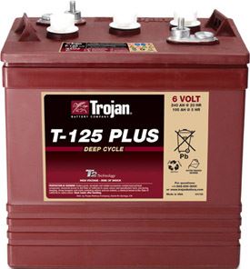 Trakční baterie Trojan T 125 Plus 240Ah, 6V - průmyslová profi (1)
