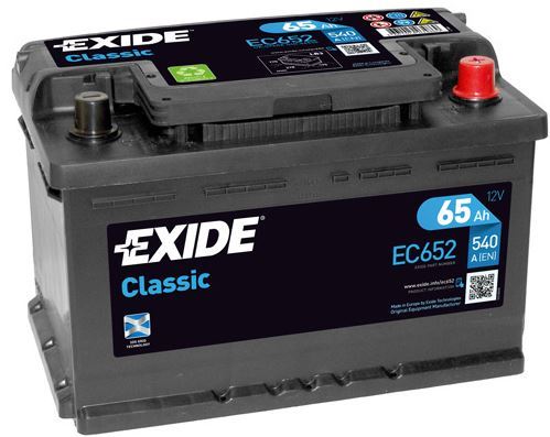 Autobaterie EXIDE Classic 12V, 65Ah, 540A, EC652