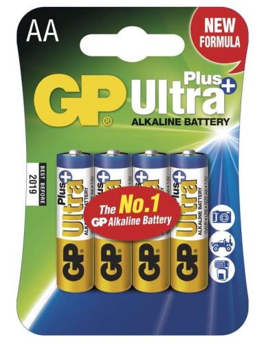 Baterie GP 15AUP Ultra Plus Alkaline, R6, AA, (Blistr 4ks)