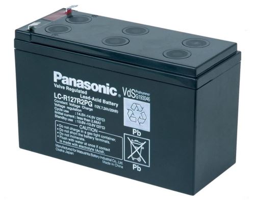 Akumulátor (baterie) PANASONIC LC-R127R2PG1, 7,2Ah, 12V