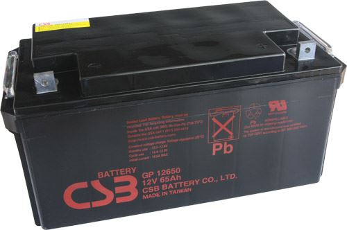 Akumulátor (baterie) CSB GP12650, 12V, 65Ah, šroubová spojka M6, 5let