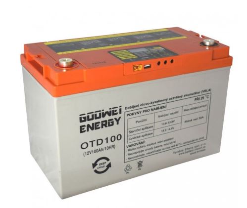 Trakční (gelová) baterie Goowei OTD100-12, 100Ah, 12V ( VRLA )