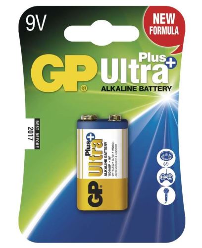 Baterie GP 1604AUP Ultra Plus Alkaline, 9V, (Blistr 1ks)