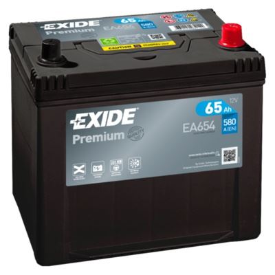 Autobaterie EXIDE Premium, 12V, 65Ah, 580A, EA654, Carbon Boost