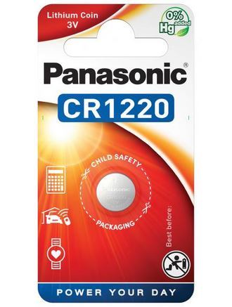 Baterie Panasonic CR1220, Lithium, 3V, (Blistr 1ks) (2)