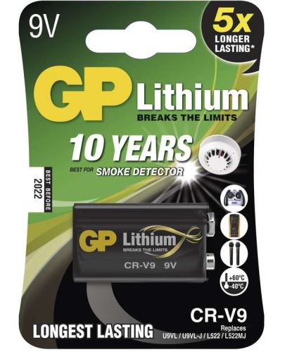 Baterie GP CR-V9, Lithium, 9V, 1022000911, (Blistr 1ks) (1)