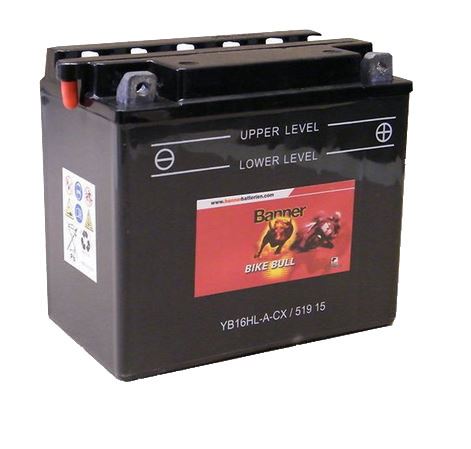 Motobaterie Banner Bike Bull YB16HL-A-CX, 12V, 19Ah