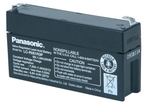Akumulátor (baterie) PANASONIC LC-R061R3P, 1,3Ah, 6V